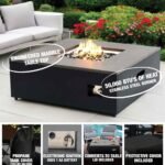 Paramount Danby Convertible Propane Fire Table , Square, Grey and Black - Image 6
