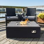 Paramount Danby Convertible Propane Fire Table , Square, Grey and Black - Image 5