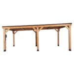 Backyard Discovery Kingsport 20 ft. x 12 ft. x 8 ft. All Cedar Wood Carport