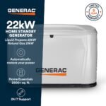 Generac 22kW Air-Cooled Auto Start on Natural Gas or Propane Whole House Generator - Image 2