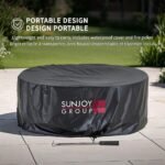 Sunjoy Sunjoy 38in.Halton Oval Low Smoke Firepit - Image 6