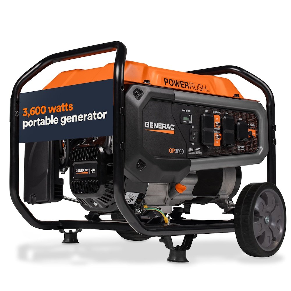 p_1001985264 Generac 4500W Starting Watt 3600W Running Watt Gasoline Portable Generator - 49ST - Image 1