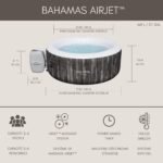 Bestway SaluSpa Bahamas Round Inflatable Spa with 120 Jets, 71 x 26-in, 2-4 Adults - Image 9