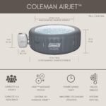 Coleman SaluSpa Round Inflatable Spa with 140 Jets, 77 x 28-in, 4-6 Adults - Image 10