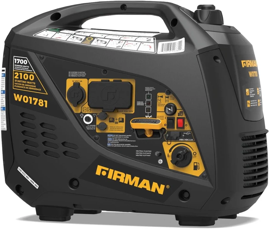 shopping FIRMAN 2100/1700 Watt Recoil Start Inverter Portable Generator, CARB and cETL Certified - Image 1