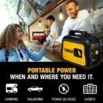 DEWALT DXGNI 2200W Gas Powered Recoil Pull Start Portable Generator with DeWALT 98cc Engine - Image 8