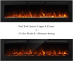 Masarflame 84" Recessed Electric Fireplace Insert - Image 6