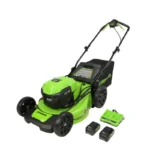 Greenworks 20-In 48 V Brushless Lithium-Ion Push Cordless Electric Lawn Mower with Batteries and Dual Charger 2532302