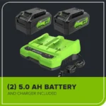 Greenworks 20-In 48 V Brushless Lithium-Ion Push Cordless Electric Lawn Mower with Batteries and Dual Charger 2532302 - Image 8