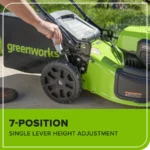 Greenworks 20-In 48 V Brushless Lithium-Ion Push Cordless Electric Lawn Mower with Batteries and Dual Charger 2532302 - Image 7