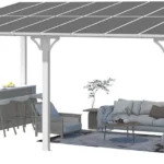 AECOJOY Aluminum Pergola with Canopy