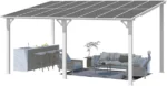 AECOJOY Aluminum Pergola with Canopy