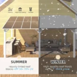 AECOJOY Aluminum Pergola with Canopy - Image 3