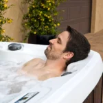 Lifesmart Spas LS600DX 7-Person Square Hot Tub with Cabinet with 65-Jets in Arctic White Espresso Roto - Image 5