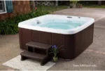 Lifesmart Spas LS600DX 7-Person Square Hot Tub with Cabinet with 65-Jets in Arctic White Espresso Roto - Image 3
