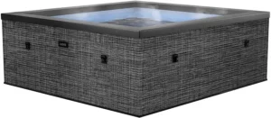 Wave Garda Square Rattan Portable Rigid Eco Foam Hot Tub