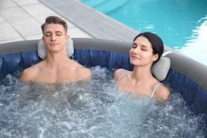 SaluSpa Santorini Energy-Efficient Smart HydroJet Pro Inflatable Hot Tub with App Control 5-7 person - Image 7