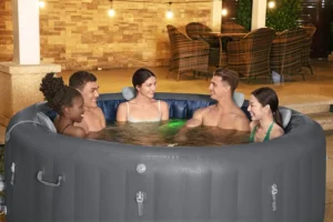 SaluSpa Santorini Energy-Efficient Smart HydroJet Pro Inflatable Hot Tub with App Control 5-7 person - Image 9