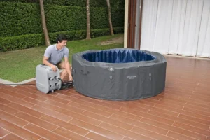 SaluSpa Santorini Energy-Efficient Smart HydroJet Pro Inflatable Hot Tub with App Control 5-7 person - Image 8
