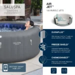 SaluSpa Santorini Energy-Efficient Smart HydroJet Pro Inflatable Hot Tub with App Control 5-7 person - Image 5
