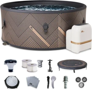 Mspa Frame Series Mono 6-Person Round Inflatable Hot Tub With Uvc/ozone Sanitization And Air Bubble System - Image 3