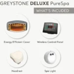 INTEX Purespa Greystone Deluxe Spa Set 170 Bubble Jet Hot Tub With Cover - Image 11