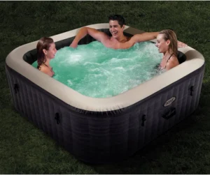 INTEX Purespa Greystone Deluxe Spa Set 170 Bubble Jet Hot Tub With Cover - Image 5