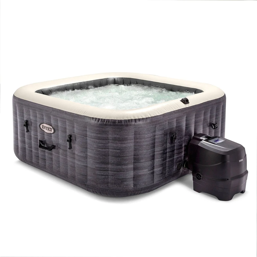shopping - 2026-08-11T175919.771 Intex PureSpa Plus Greystone 4 Person Inflatable Square Hot Tub Spa 28449ep - Image 1