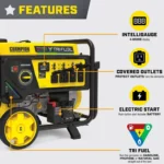 Champion Power Equipment 12000w Elec Start Tri Fuel Portable Generator co Shield 201161 - Image 6