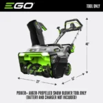 EGO EGO-SNT2122 POWER+ 56V 21in Single-Stage Snow Blower with Steel Auger 2x 4.0Ah Kit - Image 4