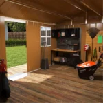 Walton 12X8 FT Heavy-Duty Storage Shed With Windows, Lockable Door & Ventilation - Weatherproof Outdoor Garden Shed For Backyard, Lawn, And Tool Organ - Image 4