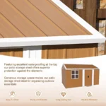 Walton 12X8 FT Heavy-Duty Storage Shed With Windows, Lockable Door & Ventilation - Weatherproof Outdoor Garden Shed For Backyard, Lawn, And Tool Organ - Image 6