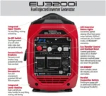 Honda EU3200i 3200 Watt Inverter Generator, Super Quiet 120V Gas Powered Portable Generator For Camping, RV Or Home Backup Power Supply - Image 3