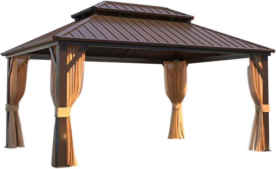 shopping (34) EROMMY 16 Ft. W x 12 Ft. D Aluminum Patio Gazebo - Image 1