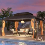 EROMMY 16 Ft. W x 12 Ft. D Aluminum Patio Gazebo - Image 3