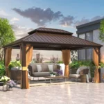 EROMMY 16 Ft. W x 12 Ft. D Aluminum Patio Gazebo - Image 2