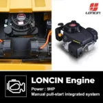 MHY55 Compact Remote-Controlled Tracked Mower — Powered by a 9 HP Loncin gasoline engine, featuring a 550mm mowing width and a remote-controlled - Image 9
