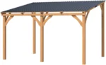 AECOJOY Patio Wood Lean To Hardtop Pergolas - Image 2