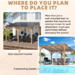 AECOJOY Patio Wood Lean To Hardtop Pergolas - Image 5