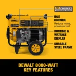 DEWALT 8000-Watt Electric Start Gas-Powered Portable Generator - Image 4
