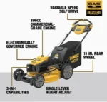 DeWalt 196cc E-gov RWD MySpeed Gas Mower - Image 4