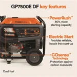 Generac 7500/9400 Watt Open Frame Portable Generator with Electric Start - Image 7