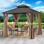 ABCCANOPY Aluminum Patio Gazebo Permanent Hardtop Gazebos