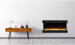 Symple Stuff Kamara 3-Sided Electric Fireplace, Recessed and Wall Mounted Heater Fireplaces - Image 3