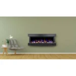 Symple Stuff Kamara 3-Sided Electric Fireplace, Recessed and Wall Mounted Heater Fireplaces - Image 7