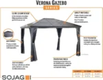 Sojag Verona 10 ft. x 14 ft. Gazebo - Image 8