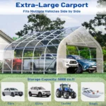 DSNAPE 20 X 20 ft Heavy Duty Durable Carport - Image 7
