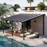 JolyDale 16x12 ft Aluminum Pergola with Polycarbonate Canopy - Image 3